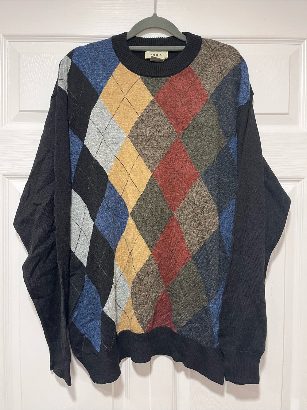 Argyle Crewneck Sweater in Multicolor by Hagloff